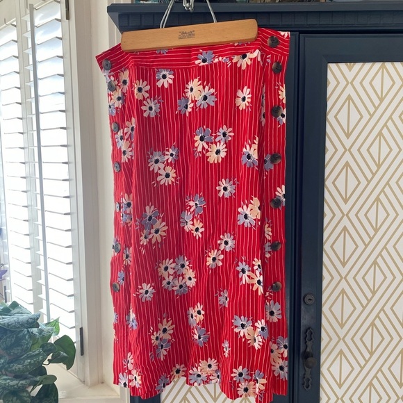 𝅺NEW Madewell Side-Button Skirt in Daisy Society Size 0 - Picture 6 of 7